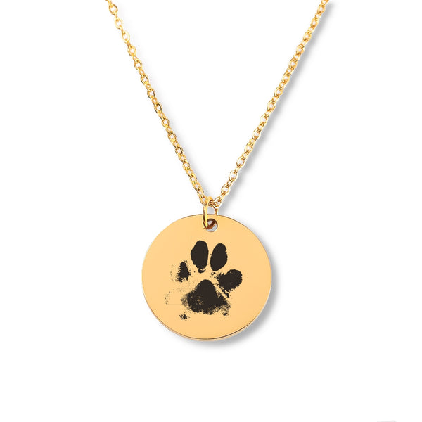 Actual Paw Print Necklace for Pet Owner Gifts