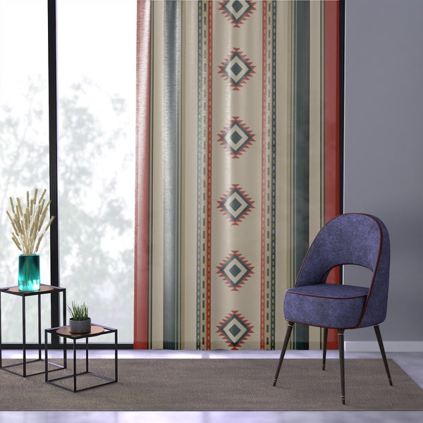 Southwestern Window Curtain Sunrise Canyon Sheer Curtain for Living Room Bedroom