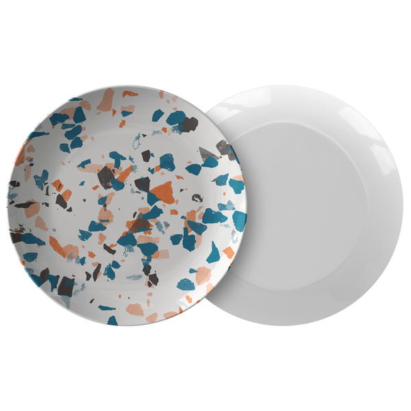 Speckled Abstract Plastic Dinner Plate