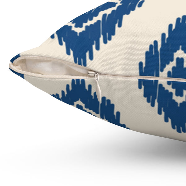 Accent Pillow Blue Sands Spun Polyester Square Pillow Throw Pillow