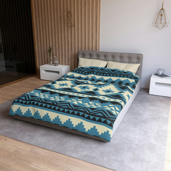 Colorado River Microfiber Duvet Cover, Southwestern Bedding Aztec Print