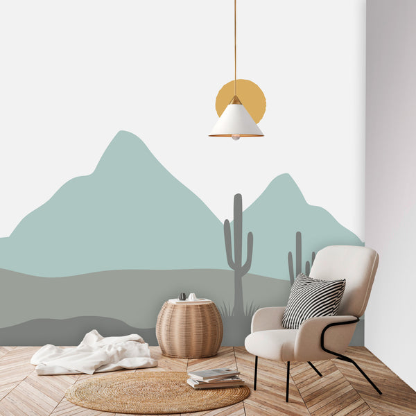 Bohemian Wall Mural for Any Room Organic Desert Scene