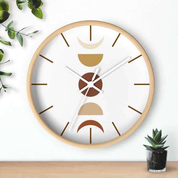 Wall Clock, Clocks, Moon Faces, Organic Theme, Wooden Clock, Time, Wall Decor