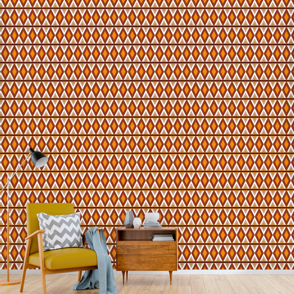 Wall Murals Wall Paper Retro Diamond Vintage Inspired Wall Paper, 4 Sizes
