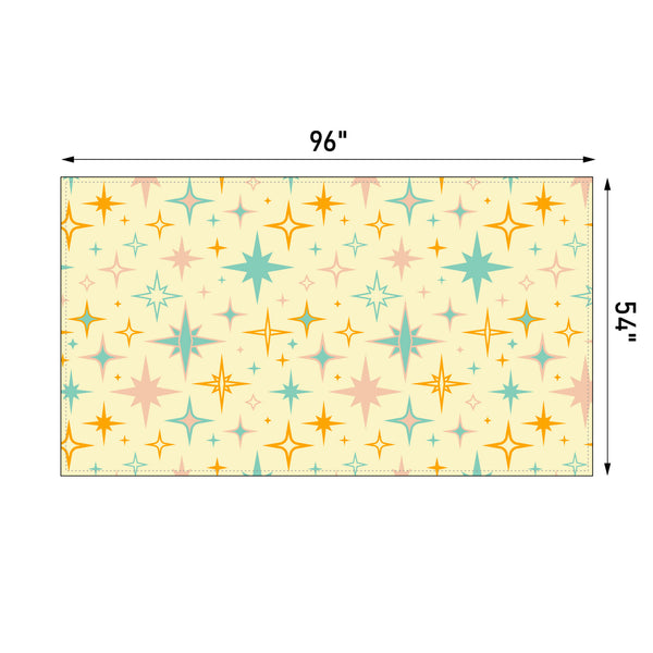 Retro Starburst Tablecloth, Kitchen Table Linens Retro Modern