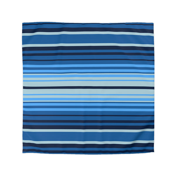 Sweetwater Striped Microfiber Duvet Cover, Bedroom Bedding Comforter Cover