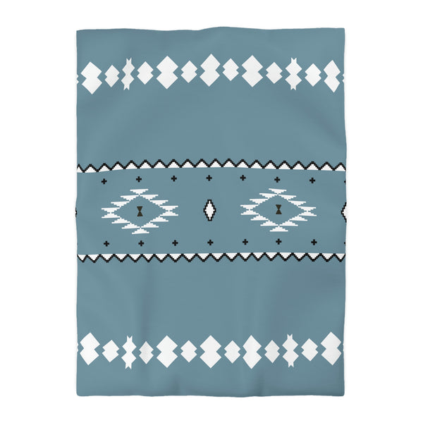 Microfiber Duvet Cover Blue Sky Southwestern Polyester Cover for Comforter, 4 Sizes Invisible Zipper Closure