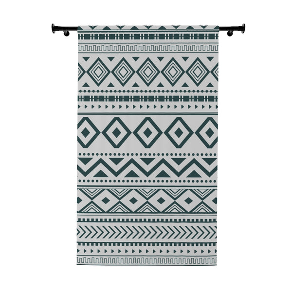 Black Out Window Curtains, 1 Piece Silverado Print Curtain for Windows