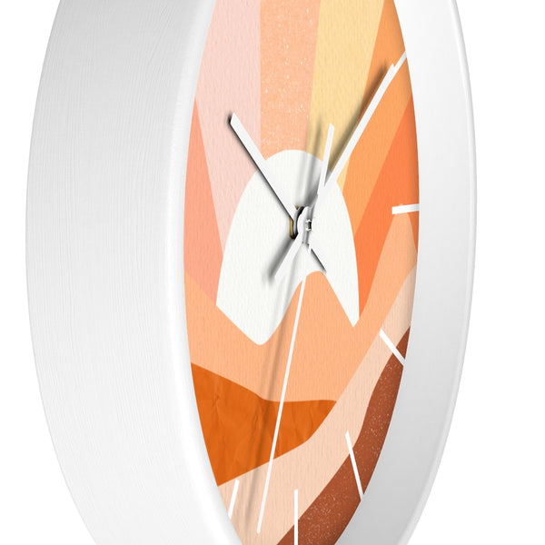 Wall Clock Silent Tick Sunrise Modern Landscape Clock for Wall Bohemian