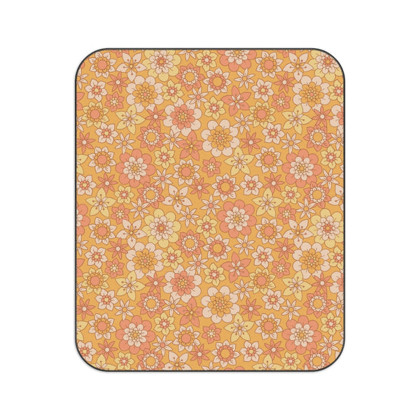 Picnic Blanket Flower Power Pattern Lawn Picnic Blanket Beach Blanket with Strap One Size One Sized Print Gifts