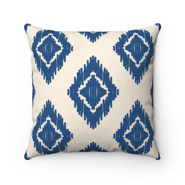 Accent Pillow Blue Sands Spun Polyester Square Pillow Throw Pillow