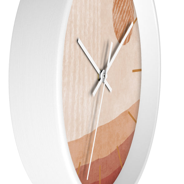 Wall Clock Modern Simplistic Landscape Silent Tick 10 in. Wall Decor Clock for Office, Nursery, Bedroom