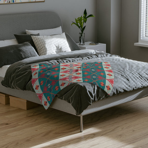 Velveteen Minky Blanket Sahara Sunset Southwestern Throw Blanket