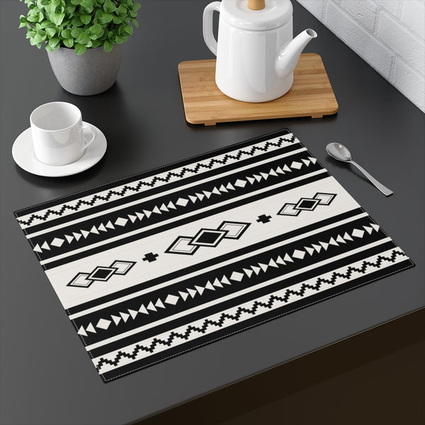 Southwestern Placemats Cotton Black Sands Print