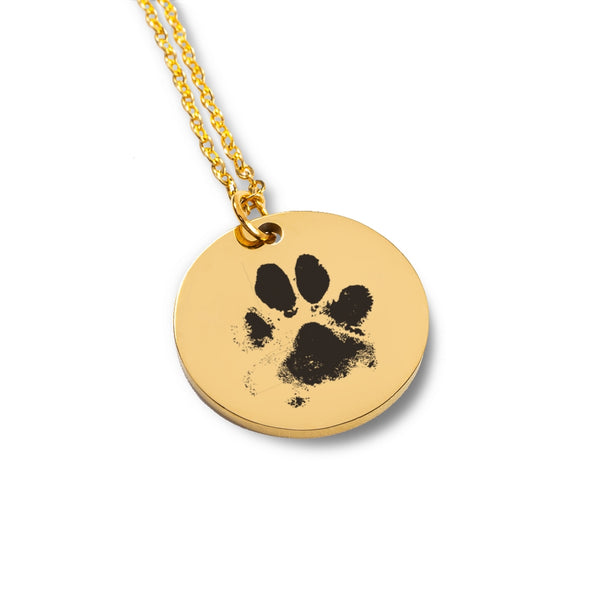 Actual Paw Print Necklace for Pet Owner Gifts