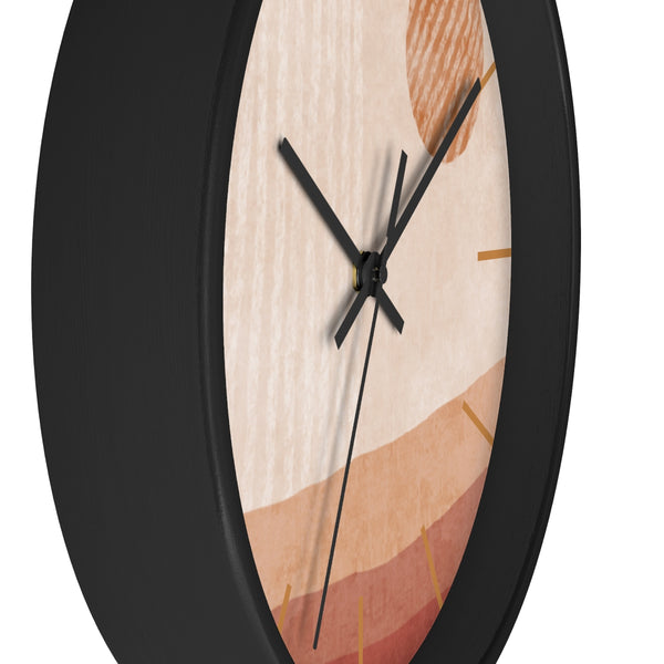 Wall Clock Modern Simplistic Landscape Silent Tick 10 in. Wall Decor Clock for Office, Nursery, Bedroom