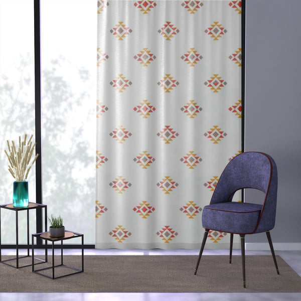 Window Curtain Sheer Southwestern Simple Print