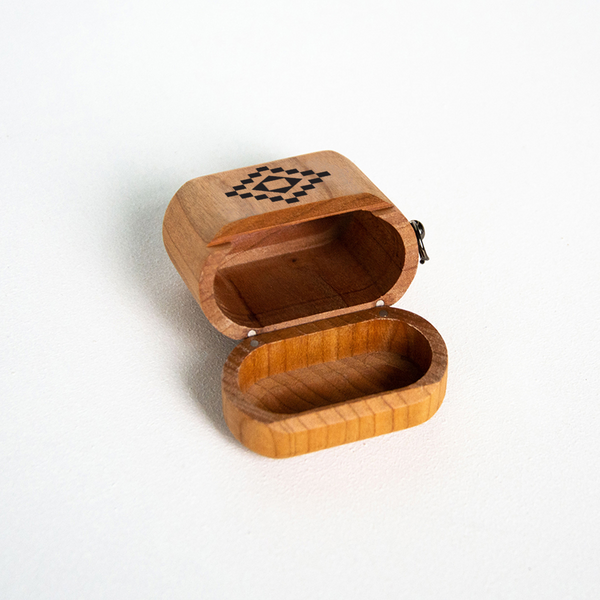 Wooden Case for Bluetooth Earphones Aztec Motif 1st & 2nd Generation