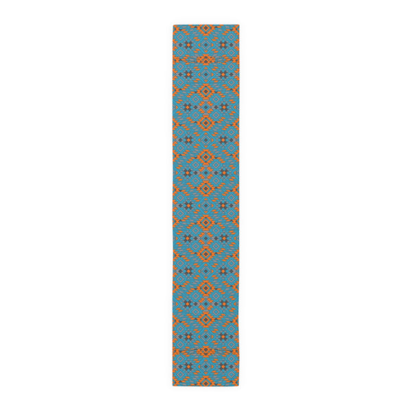 Turquoise Canyon Table Runner Southwestern Kitchen Runner for Table Bohemian Eclectic Cotton or Polyester 2 Sizes