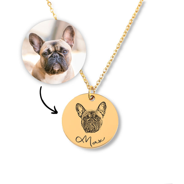 Dog Portrait Necklace for Dog Lovers Dog Dad Dog Mom Gifts