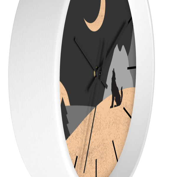 Wall Clock, Howling Moon Rustic Theme
