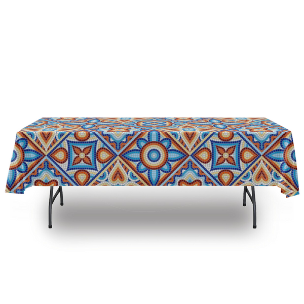 Tablecloth Mural Print Polyester Fade Resistant Table Cloth