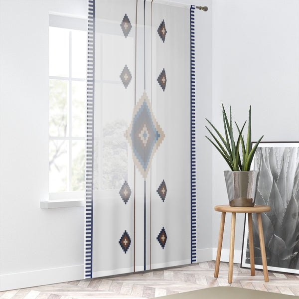 Sheer Window Curtain Storm Clouds Print Polyester Lightweight One Sided Print