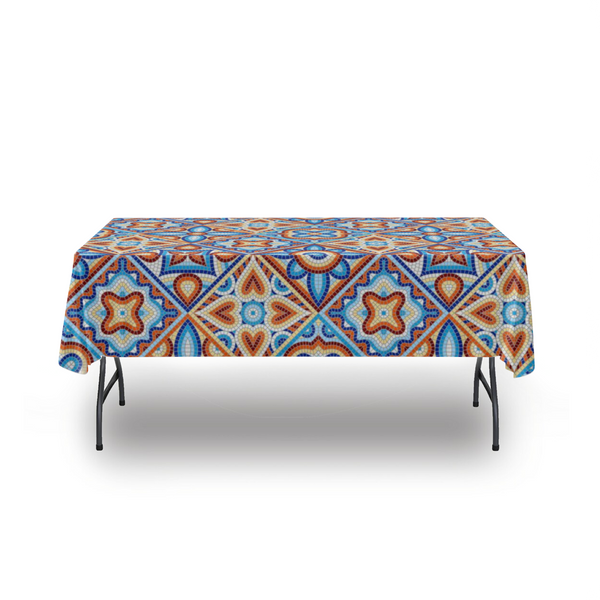Tablecloth Mural Print Polyester Fade Resistant Table Cloth