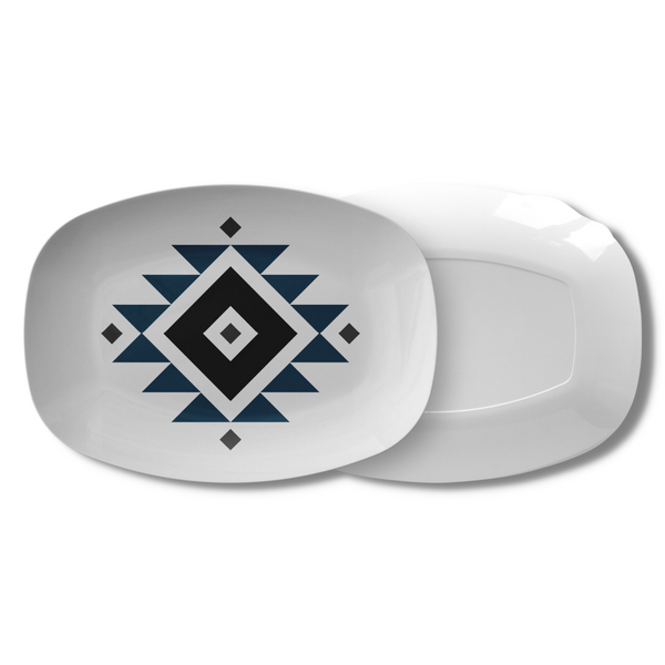 Southwestern Motif Serving Platter Plastic Microwave Dishwasher Safe