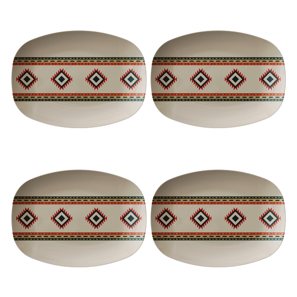 Southwest Sahara Serving Platter, Plastic Kitchen Accessories Serving Platter for Hosting, Holidays, Gifts for Housewarming