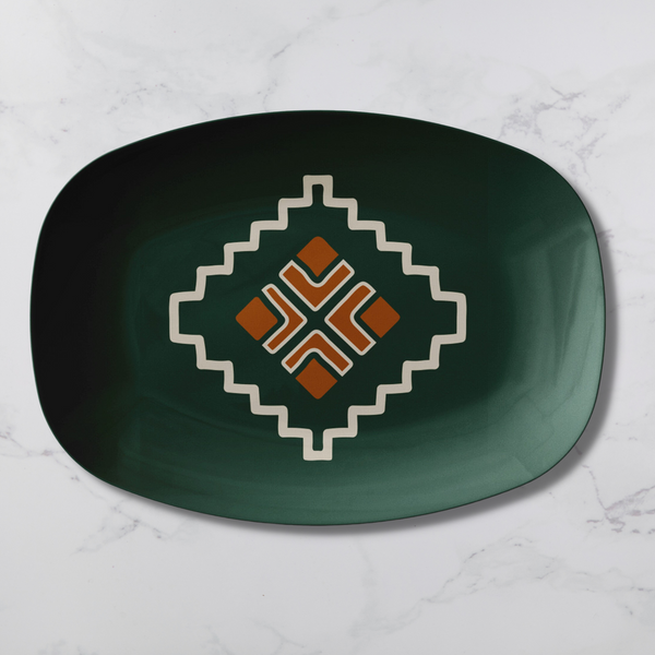Serving Platter Plastic Forest Hills Southwestern Dinnerware
