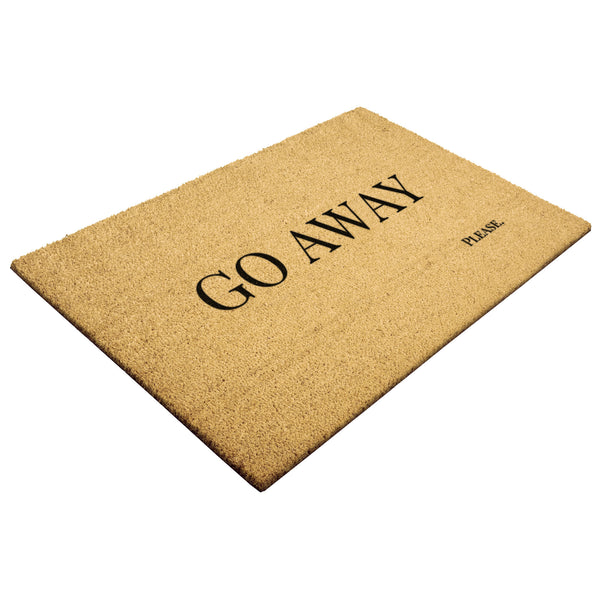 Coir Doormat Go Away. Please Funny Door Mat Welcome Mat