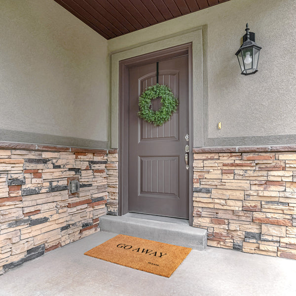 Coir Doormat Go Away. Please Funny Door Mat Welcome Mat
