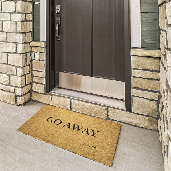 Coir Doormat Go Away. Please Funny Door Mat Welcome Mat