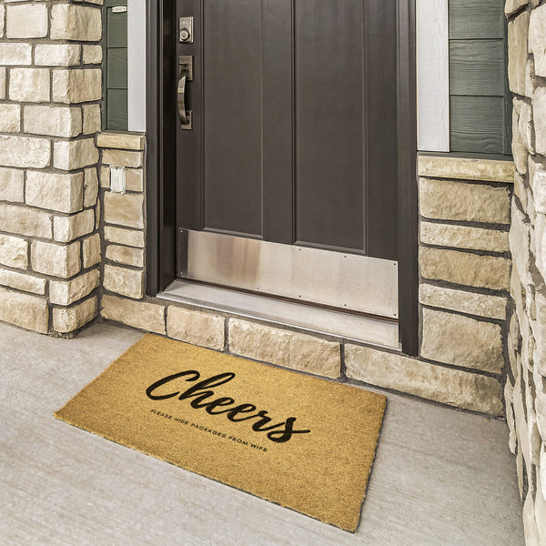 Door Mat Coir Welcome Mat Cheers Please Hide Packages From Wife Mat