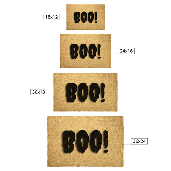 Door Mat Coir Welcome Mat Halloween Decor BOO! Mat