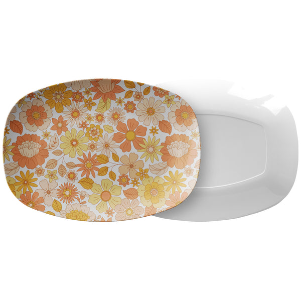 Serving Platter Pastel Floral Platter Kitchen Accessories