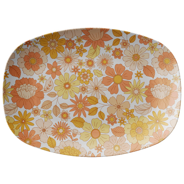 Serving Platter Pastel Floral Platter Kitchen Accessories