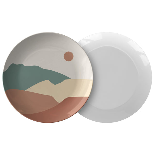 Simplistic Modern Full Moon Desert Plastic Dinner Plate