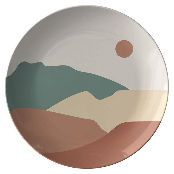 Simplistic Modern Full Moon Desert Plastic Dinner Plate