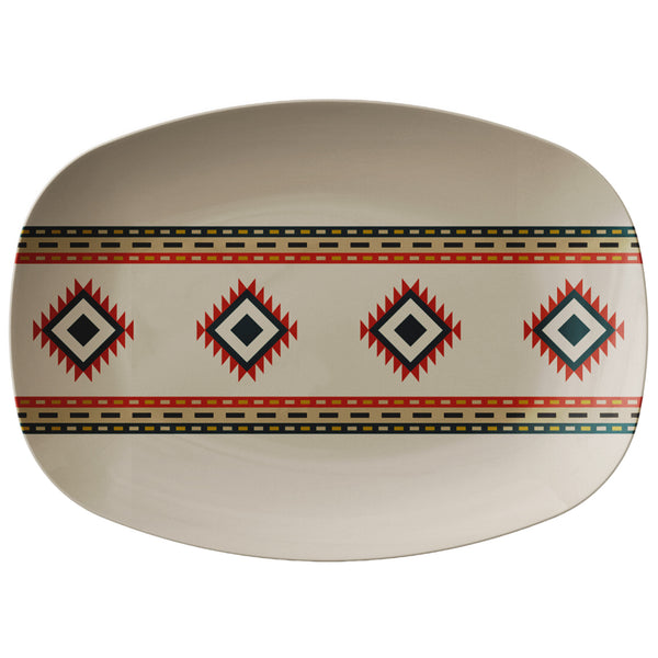 Southwest Sahara Serving Platter, Plastic Kitchen Accessories Serving Platter for Hosting, Holidays, Gifts for Housewarming