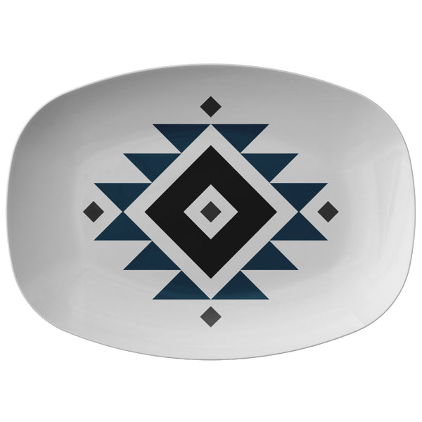 Southwestern Motif Serving Platter Plastic Microwave Dishwasher Safe