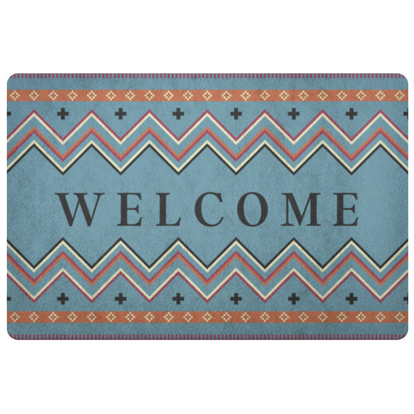 Southwestern Welcome Mat Lightweight Polyester Mat Rug Indoor Outdoor
