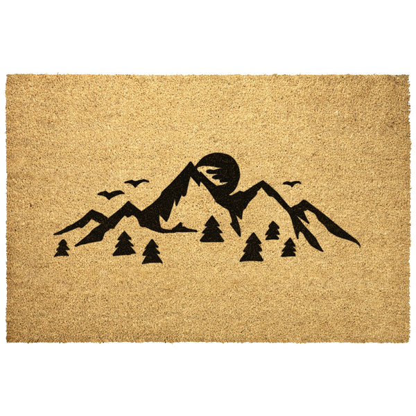 Welcome Mat Coir Mountain Sunrise Door Mat