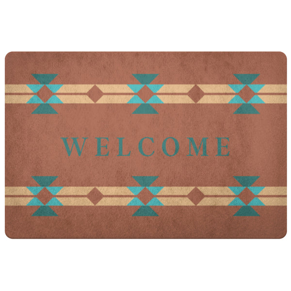 Welcome Mat Doormat  Southwestern Lightweight Indoor Outdoor