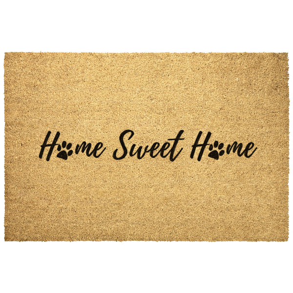 Welcome Mat Home Sweet Home Paw Print Doormat Decor