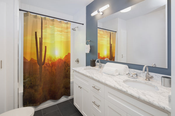 Shower Curtain, Desert Scene, Bathroom Decor