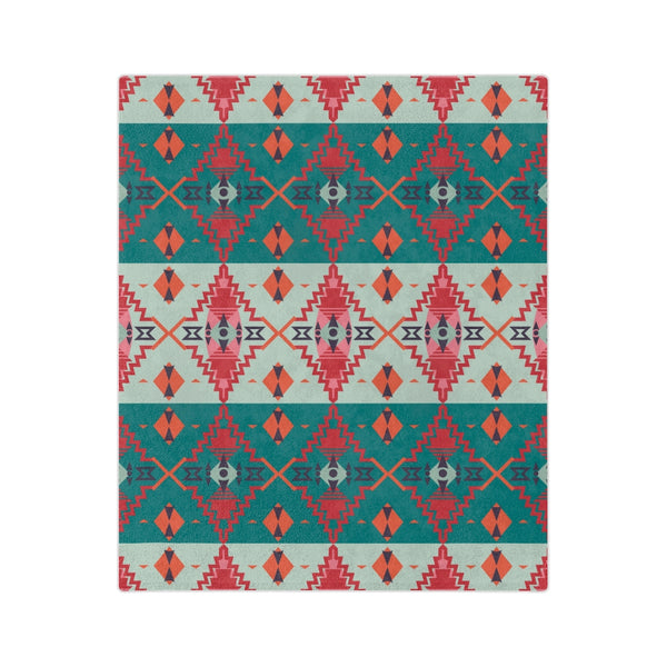 Velveteen Minky Blanket Sahara Sunset Southwestern Throw Blanket