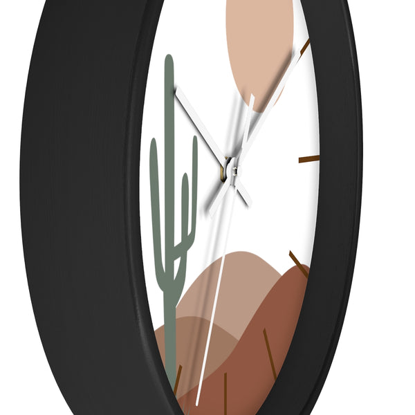 Wall clock Decor Hanging Wall Clock Bohemian Eclectic Desert Scene Rustic Decor Wall Art Silent Tick Clock Battery Operated