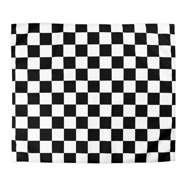Checkered Bedding Duvet Cover Microfiber, 4 Sizes